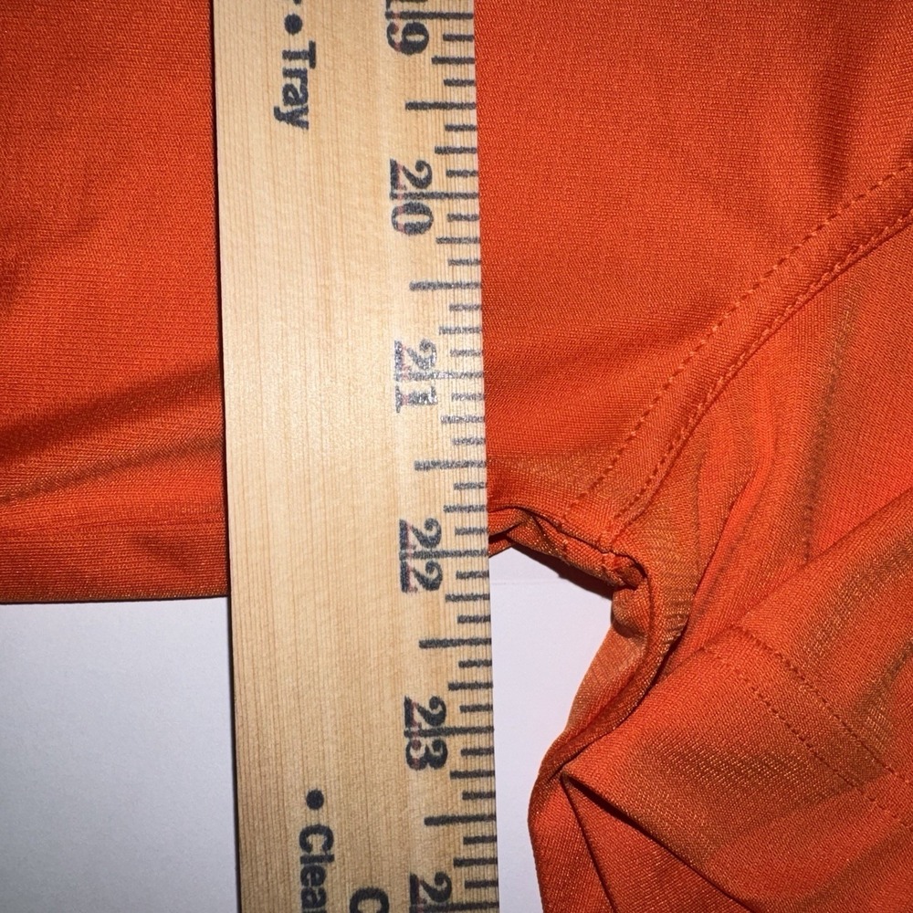 Men's Large Cutter & Buck Orange Performance Golf Polo Shirt Short Sleeve - Picture 4 of 4